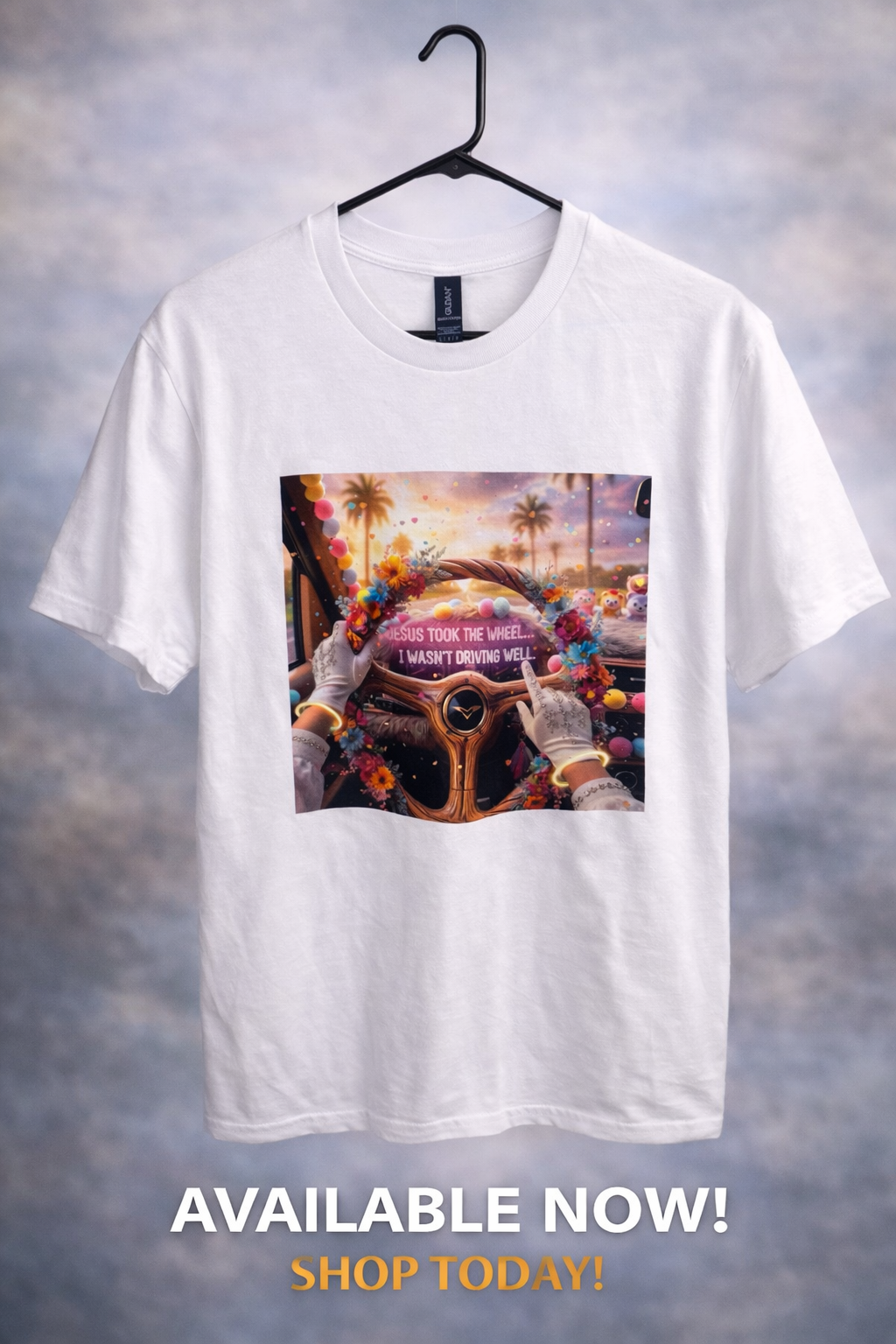 Jesus took the wheel T-shirt
