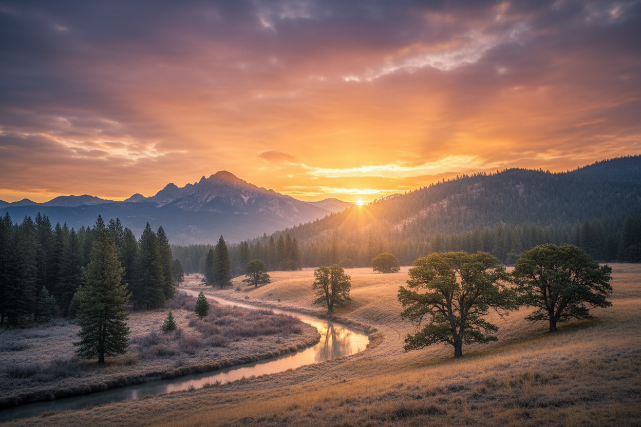 beautiful nature photo at sunrise